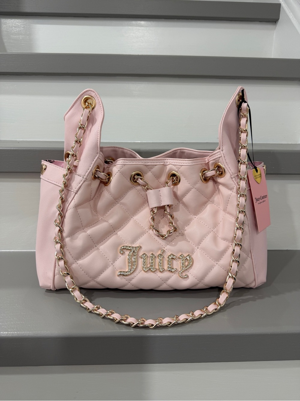 Juicy Couture Fashion Icon Bucket Bag in Powder Blush